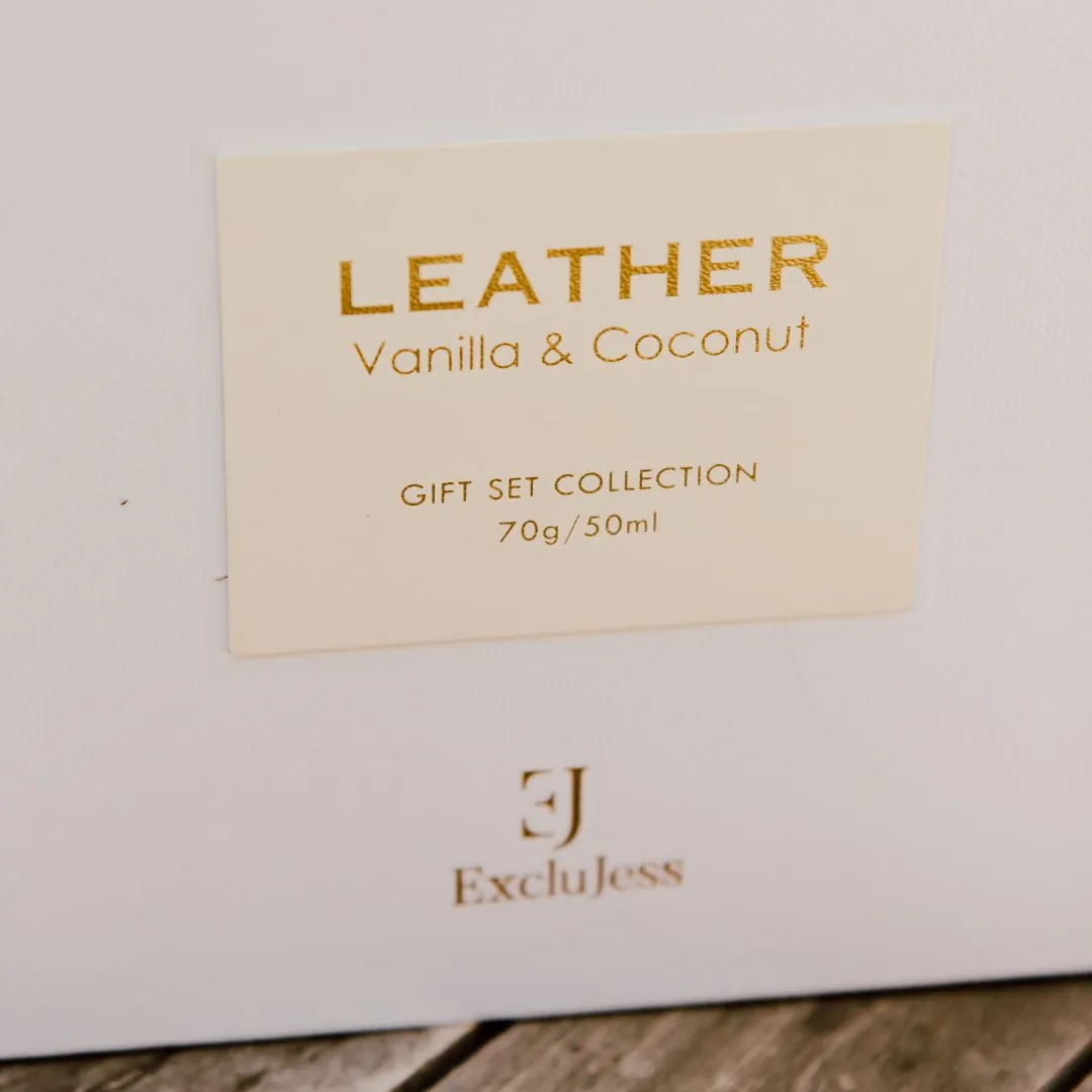 Coffret parfumé Vanilla & Coconut avec bougie & diffuseur – Leather Feel - Image 7