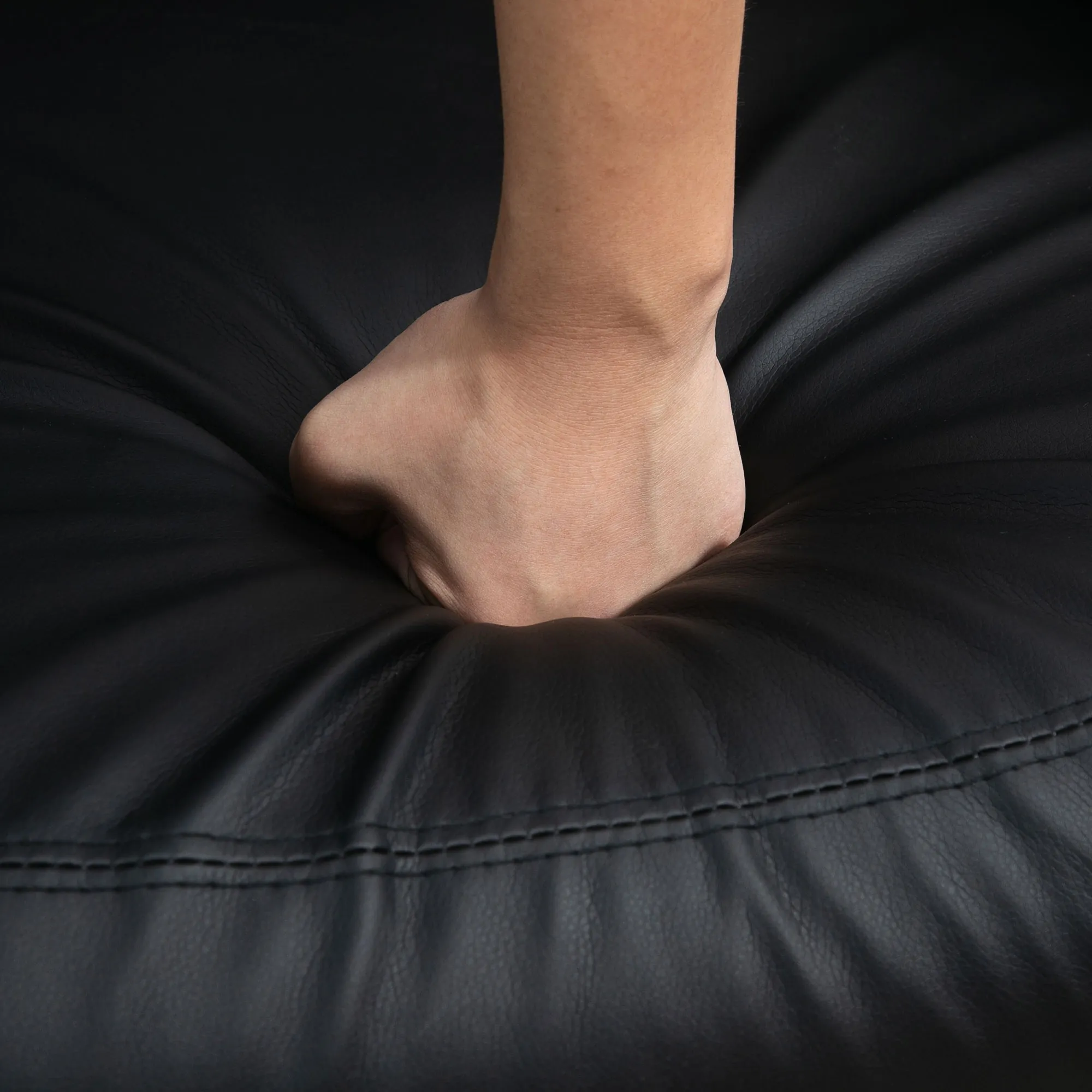 Fauteuil Relax Manuel Inclinable avec Repose-Pieds & Porte-Gobelets – Noir – Bild 8