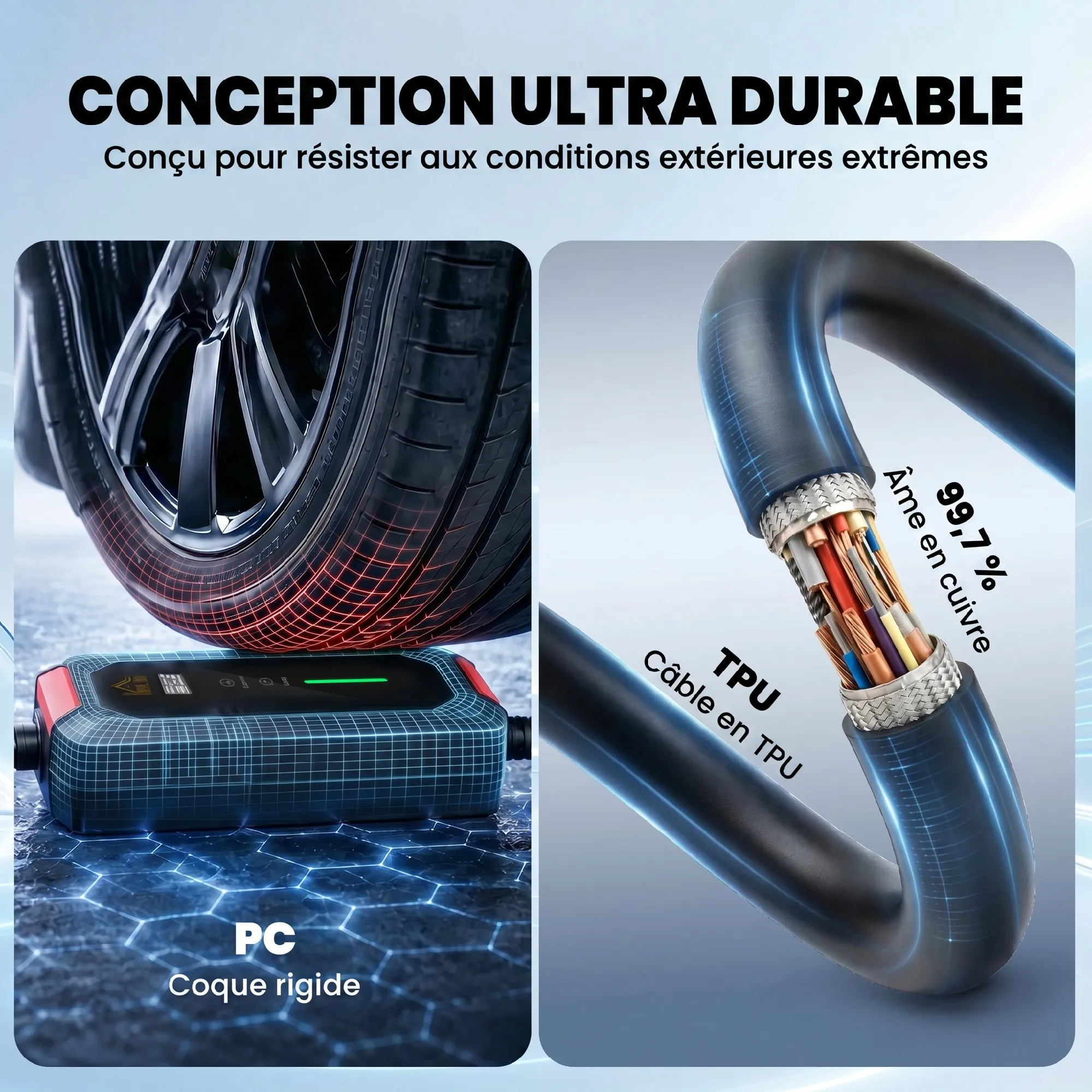 Chargeur voiture électrique Type 2 3,7 kW 16 A avec câble 5 m – noir - Afbeelding 6