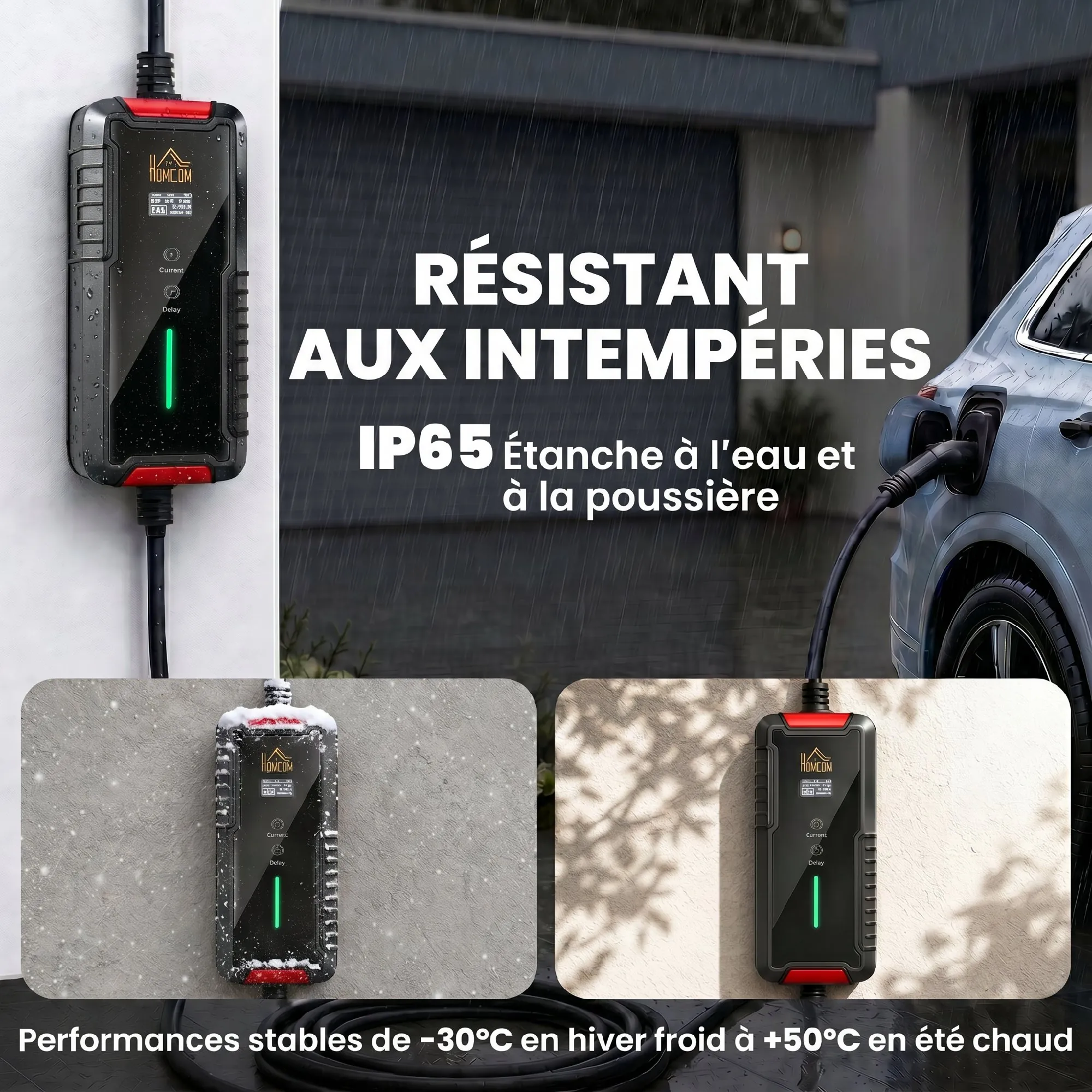 Chargeur voiture électrique Type 2 3,7 kW 16 A avec câble 5 m – noir - Afbeelding 7