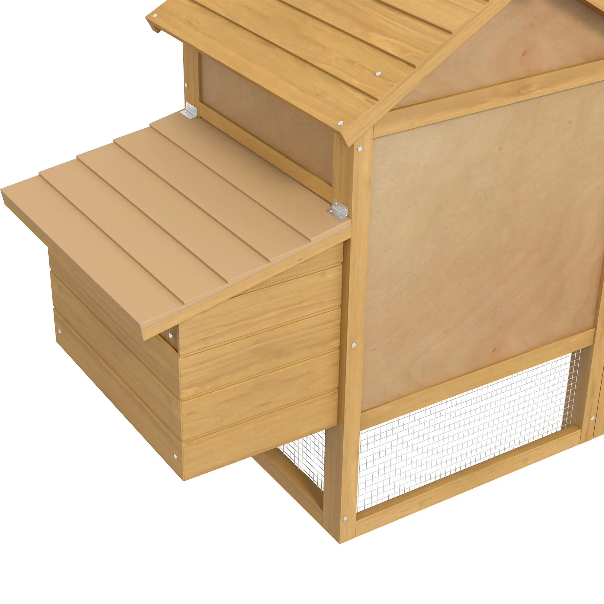 Poulailler Cottage en Bois avec Enclos, Pondoir & Tiroir – 151 cm – Bild 9