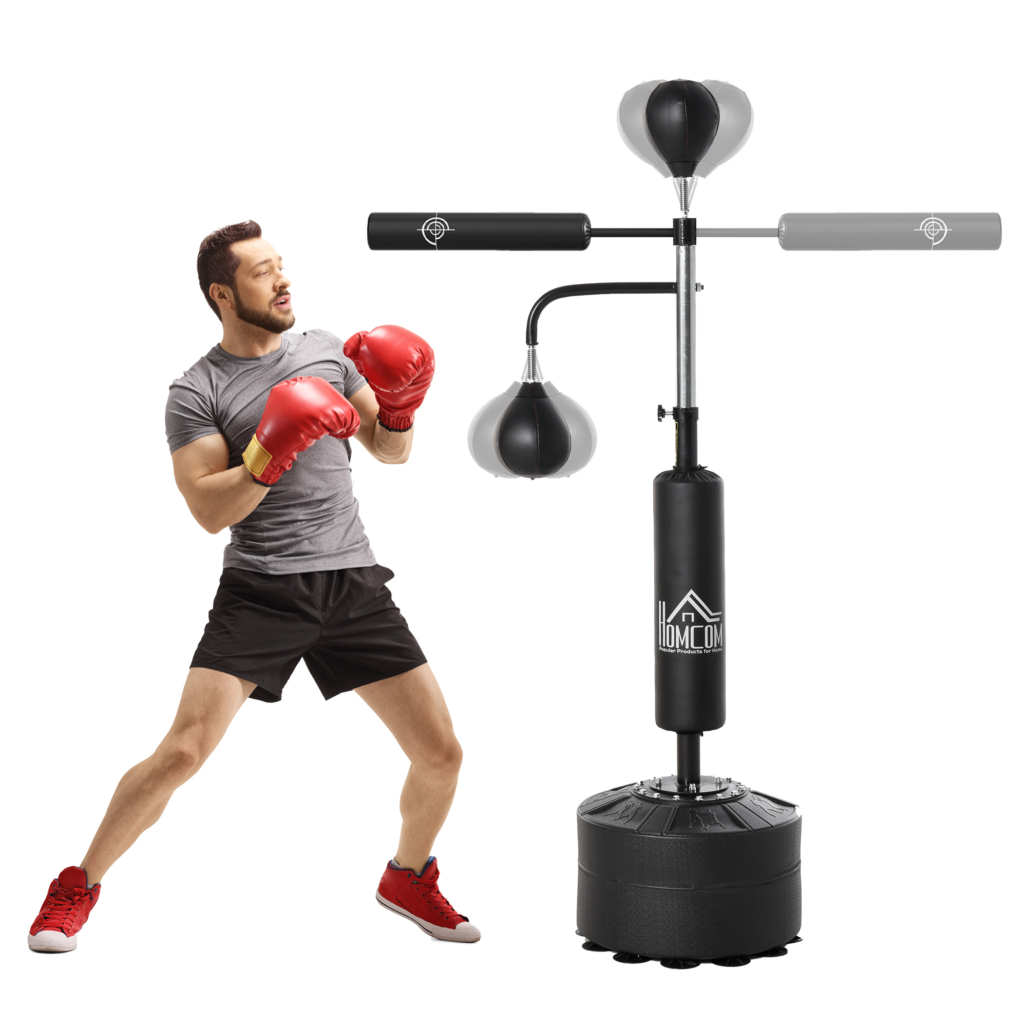 Sac de Frappe sur Pied 4-en-1 Réglable – 160 à 230 cm