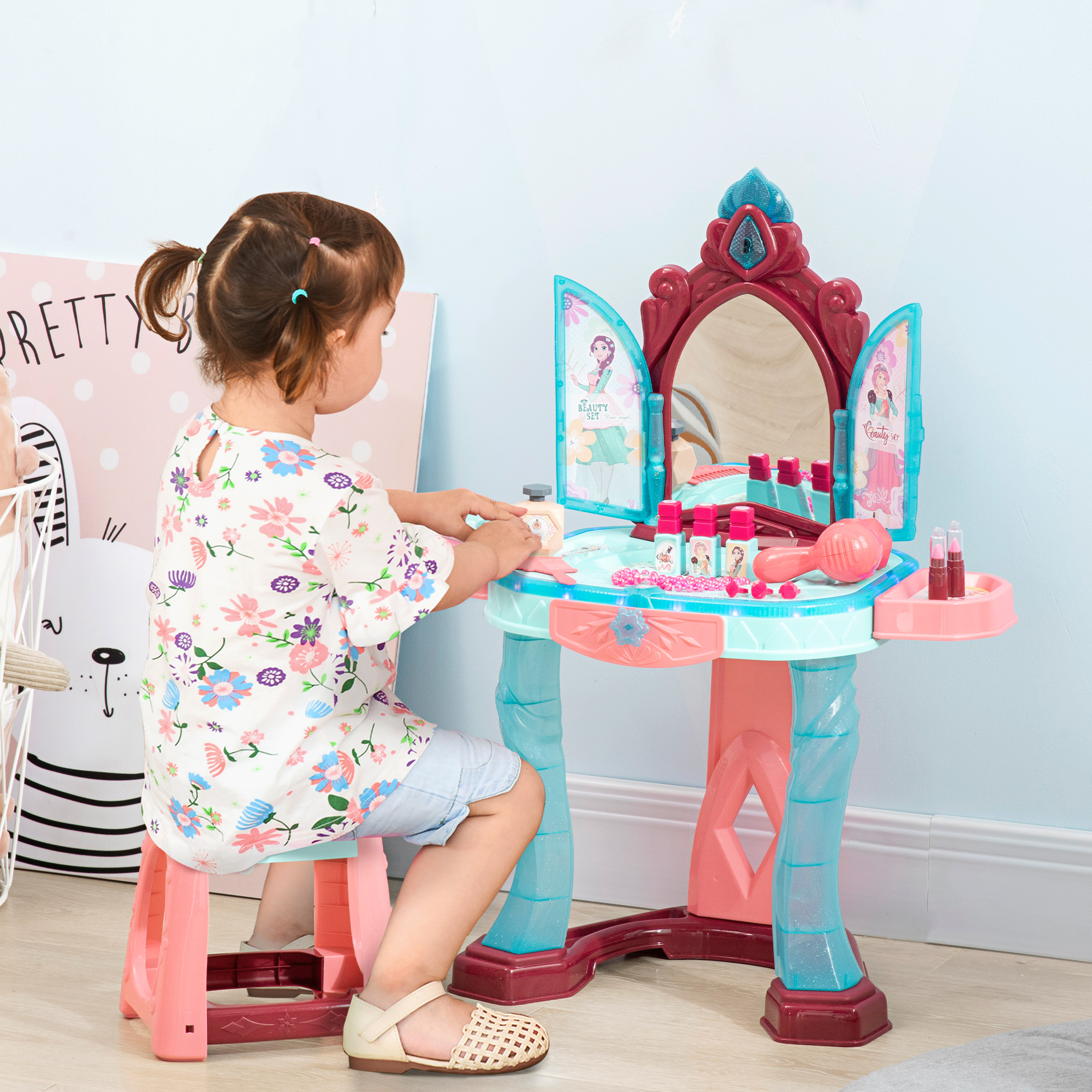 Coiffeuse Enfant avec Miroir Magique, Musique et Accessoires – 3 à 6 Ans – vue supplémentaire
