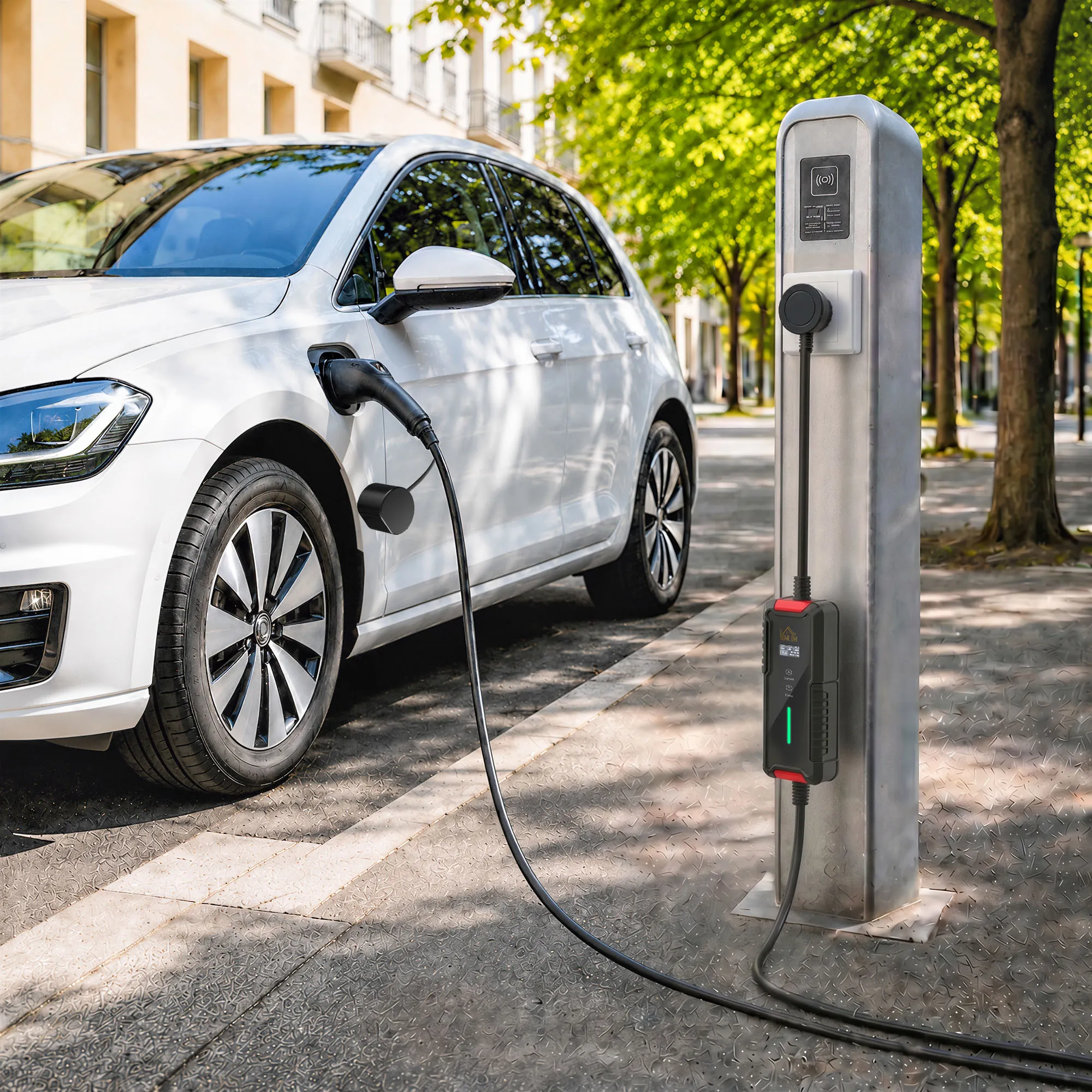 Chargeur voiture électrique Type 2 3,7 kW 16 A avec câble 5 m – noir - Afbeelding 9