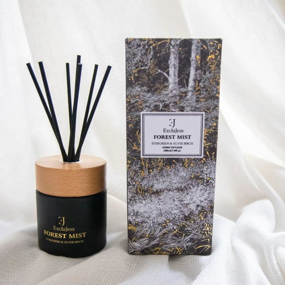 Diffuseur à bâtonnets Evergreen & Silver Birch 200 ml – Forest Mist