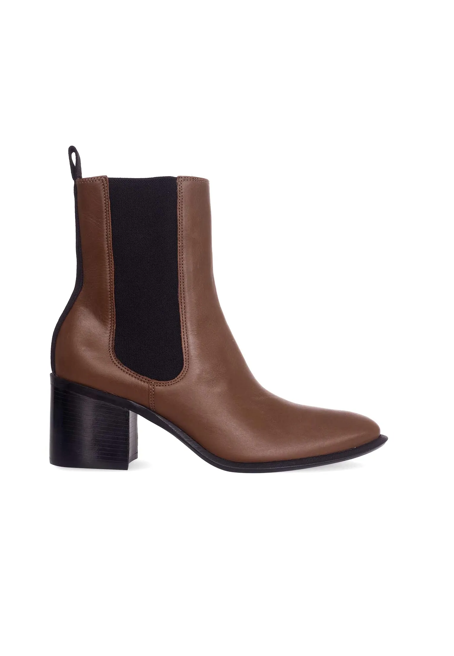 Bottines Chelsea Femme Canna en Cuir Marron – Talon Bloc 6,5 cm - Image 7