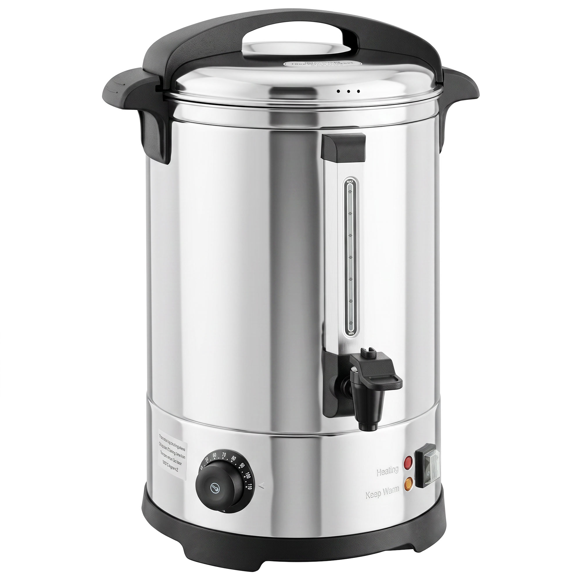 Distributeur de Boissons Chaudes 8 L – 1500 W, Thermostat Réglable & Robinet – Inox