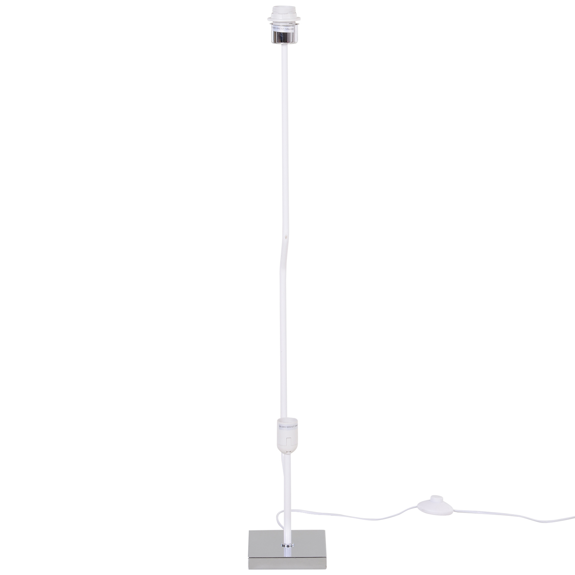 Lampadaire Lampe sur Pied de Salon Style Moderne Lampadaire sur Pied avec Interrupteur Acier Blanc - Afbeelding 9