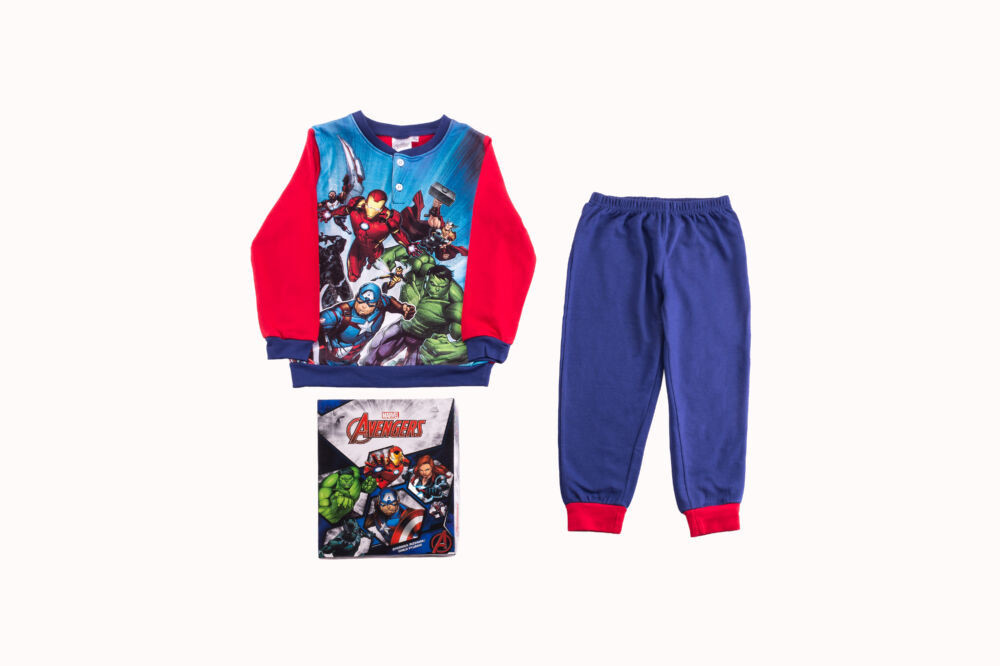 Pyjama Flanelle Enfant Avengers – Bleu Marine et Rouge – 122