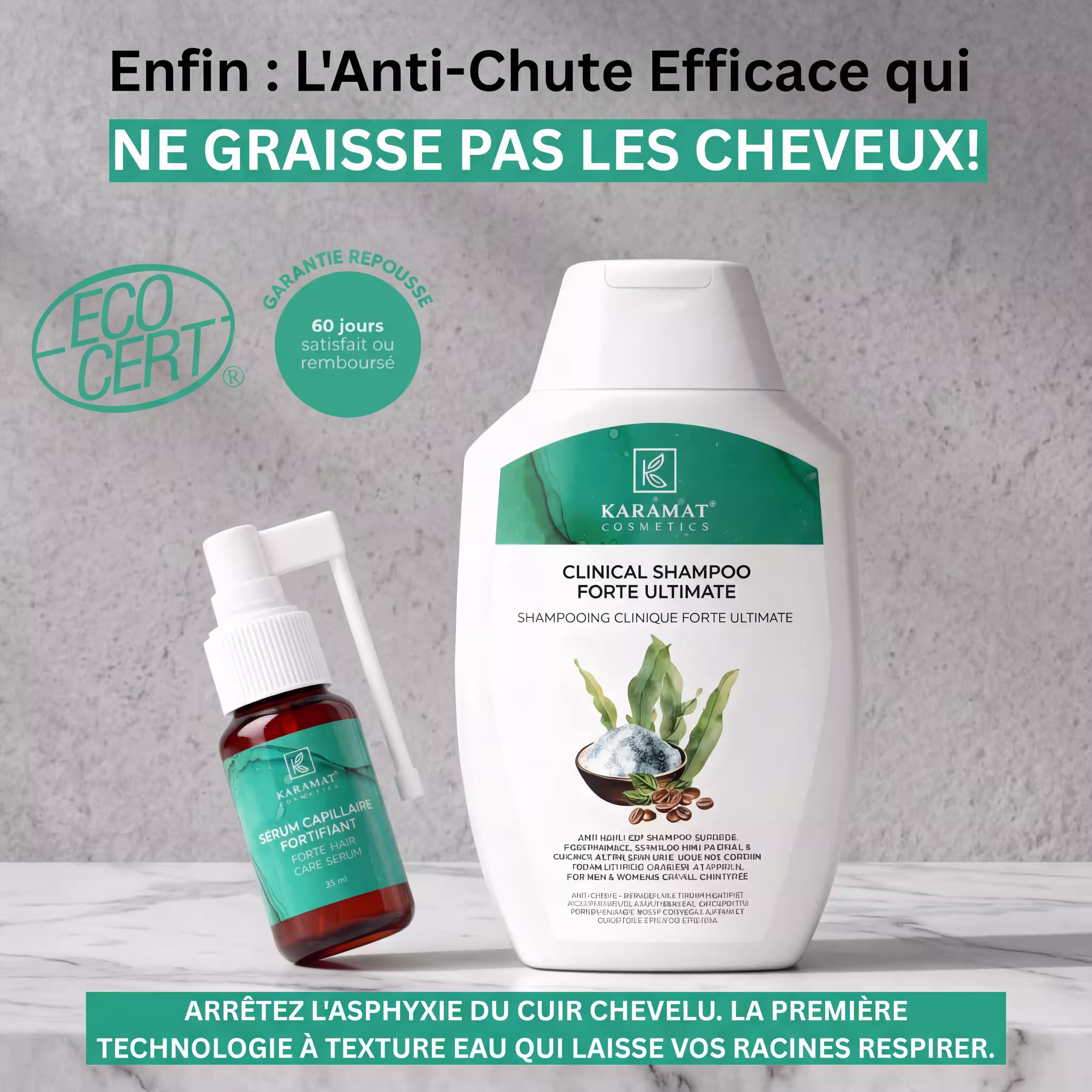 Routine Capillaire Fortifiante – Shampooing + Sérum – Karamat