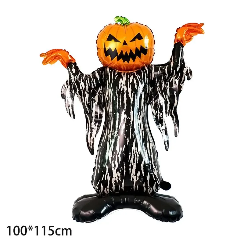 alloween Aluminum Foil Balloons Large Standing Seated Bat Pumpkin Ghost Monster Inflatable Balloons Halloween Party Supplies - Image 16