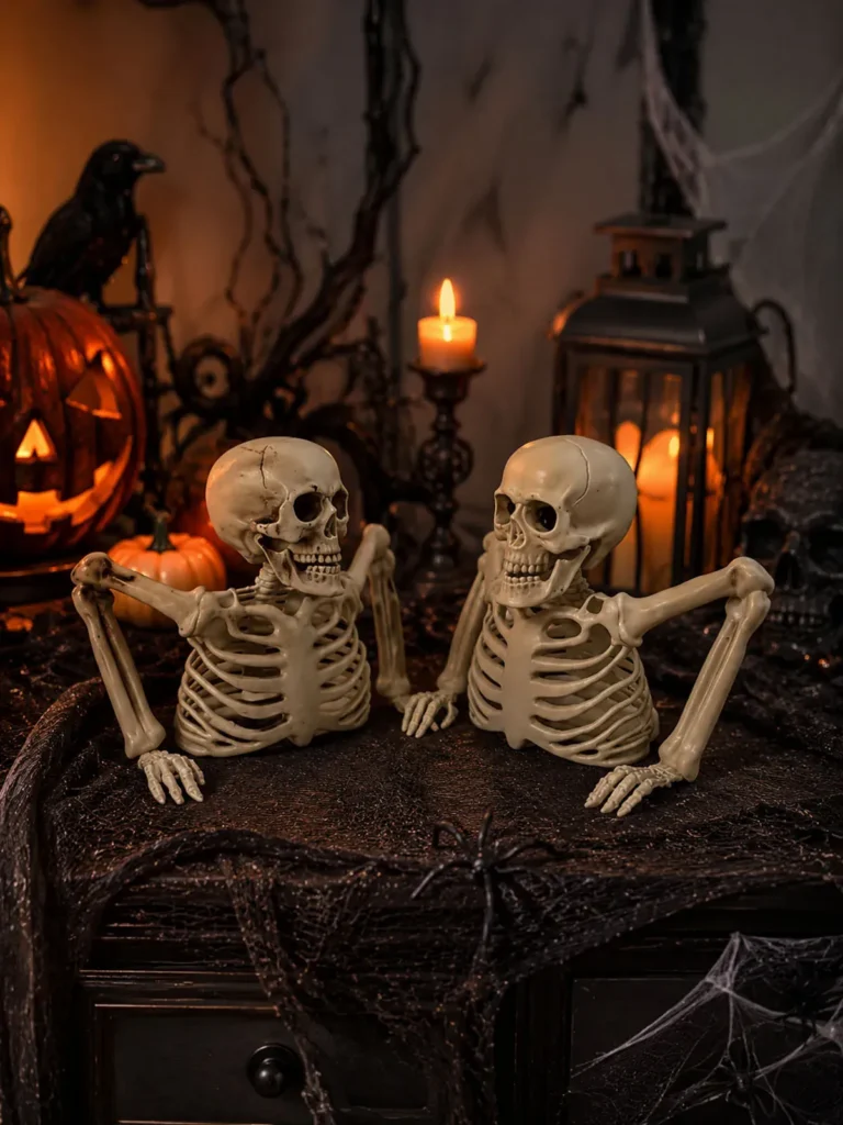 Demi-Squelette Halloween Effrayant – Décoration Horreur Intérieur & Extérieur