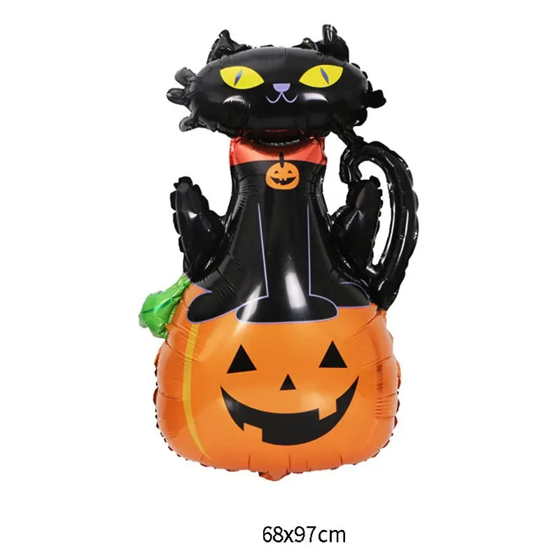 alloween Aluminum Foil Balloons Large Standing Seated Bat Pumpkin Ghost Monster Inflatable Balloons Halloween Party Supplies - Image 10