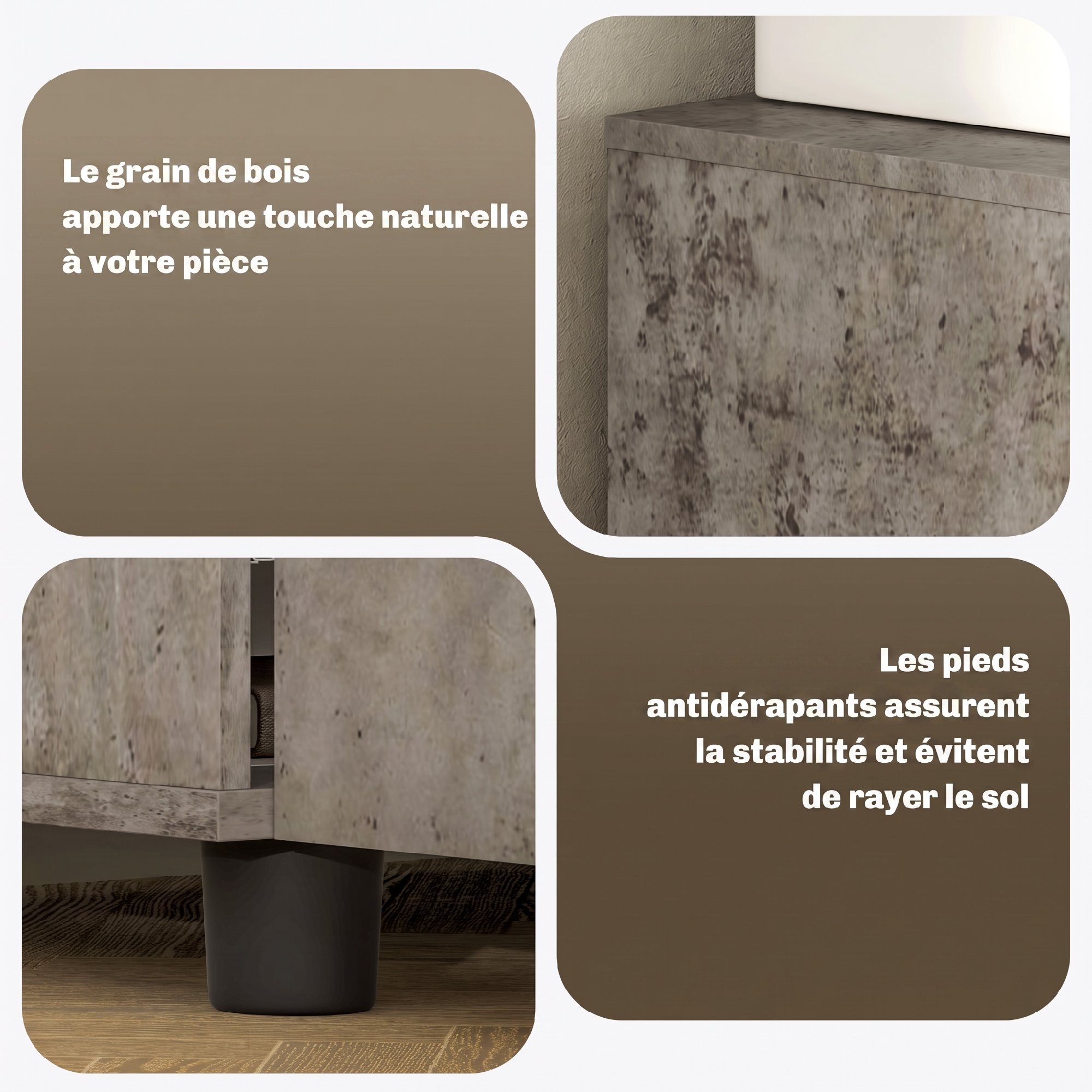 Armoire de Bureau Verrouillable 2 Portes avec Étagère – 80 cm – Gris - Image 5