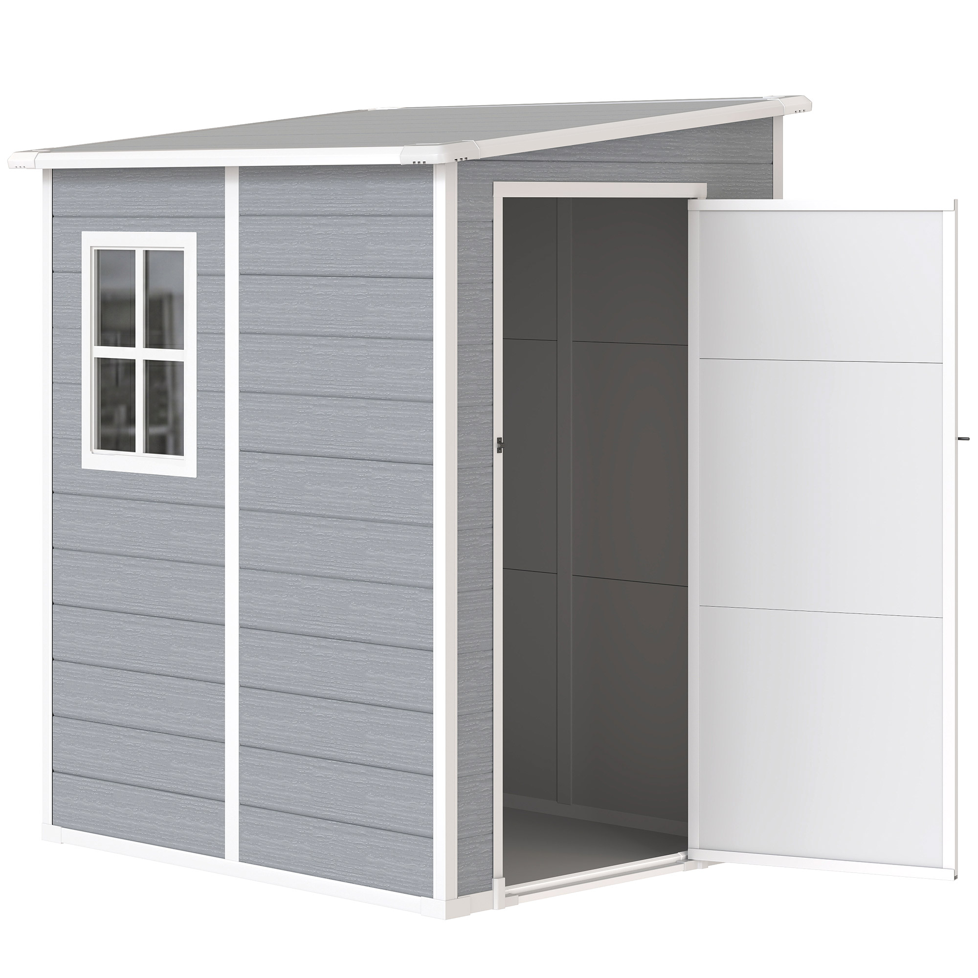 Abri de Jardin 1,54 m² avec Fenêtre, Ventilation et Serrure – Gris