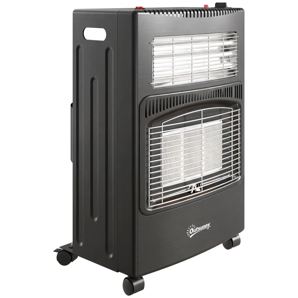 Chauffage d’Appoint Gaz & Électrique 4,2 kW / 1,2 kW – Pliable – Noir