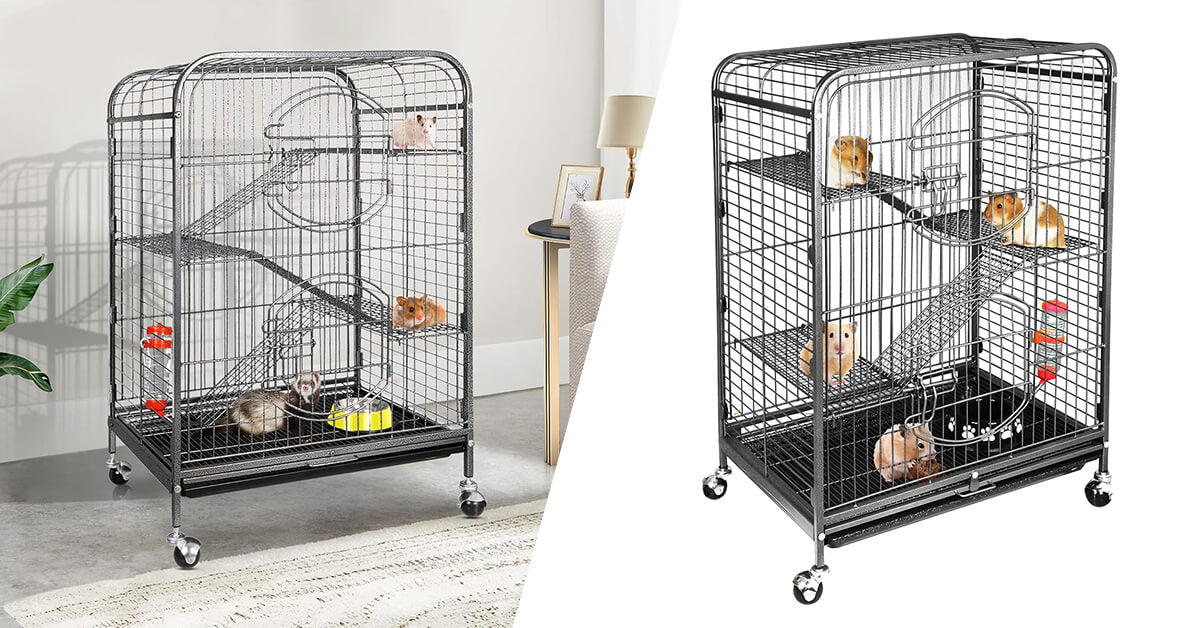 Cage à Roulettes pour Petits Animaux – 3 Niveaux - Image 5