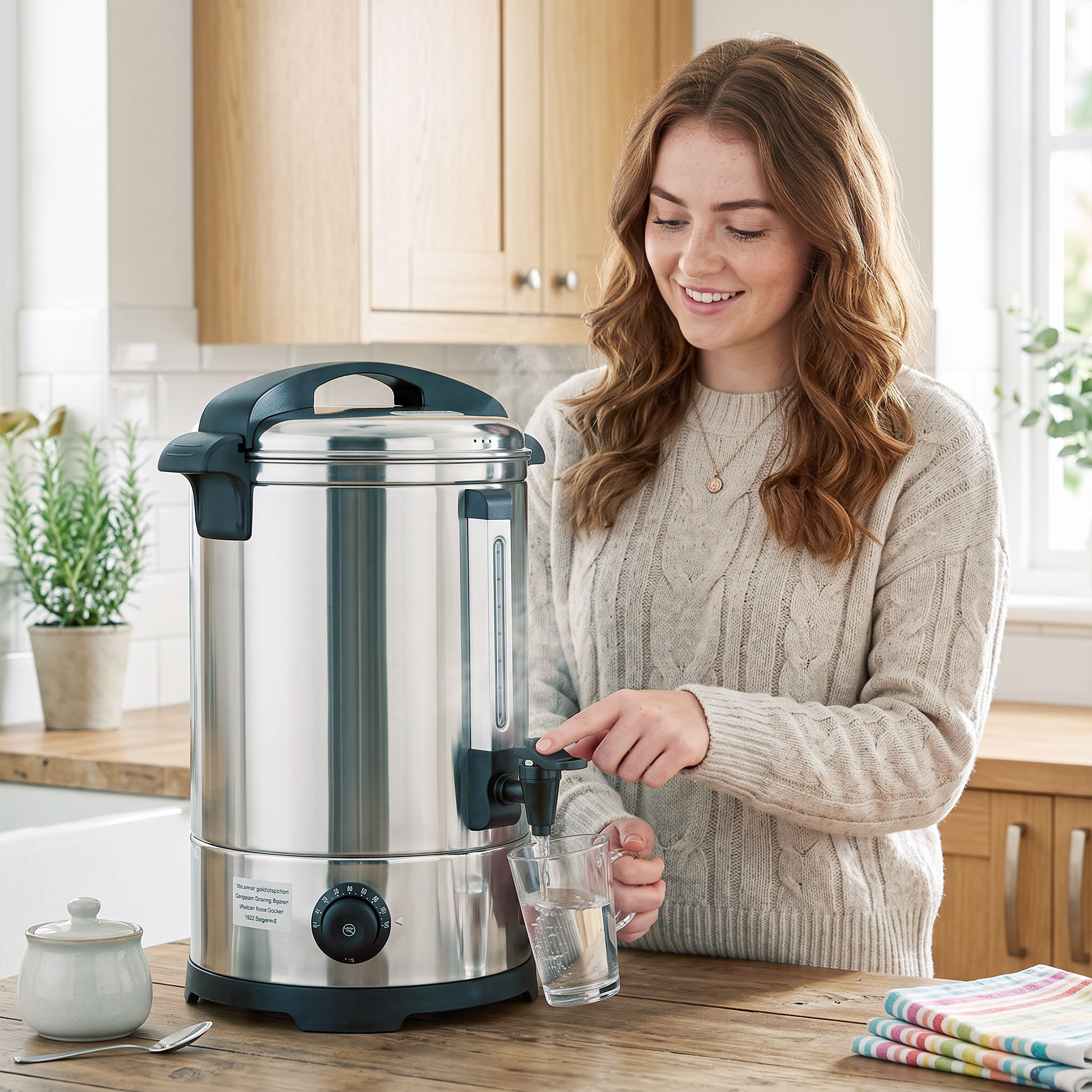 Distributeur de Boissons Chaudes 8 L – 1500 W, Thermostat Réglable & Robinet – Inox – Bild 10
